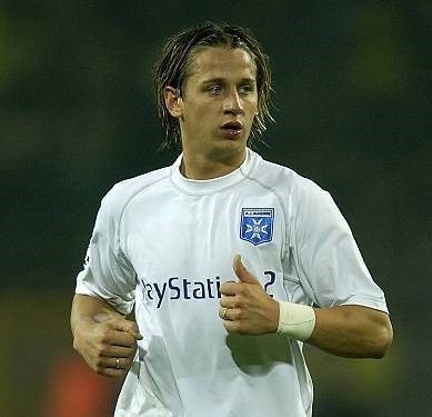 DORTMUND - 25 SEPTEMBER:  Philippe Mexes of Auxerre during the UEFA Champions League First Phase Group A match between Borussia Dortmund and Auxerre at the Westfalenstadion in Dortmund, Germany on September 25, 2002. Dortmund won 2-1. (Photo by Stuart Franklin/Getty Images)